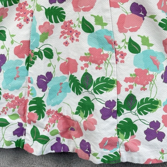 Janie and Jack Dress Girls 8 Floral Bow Sleeveless Button Back Cotton Easter - Picture 5 of 9